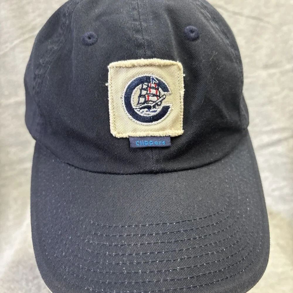 VTG Columbus Clippers‎ Snapback Hat Cap Minor League Baseball MLB Navy Patch